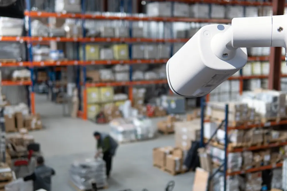 Warehouse AI security camera surveillance system